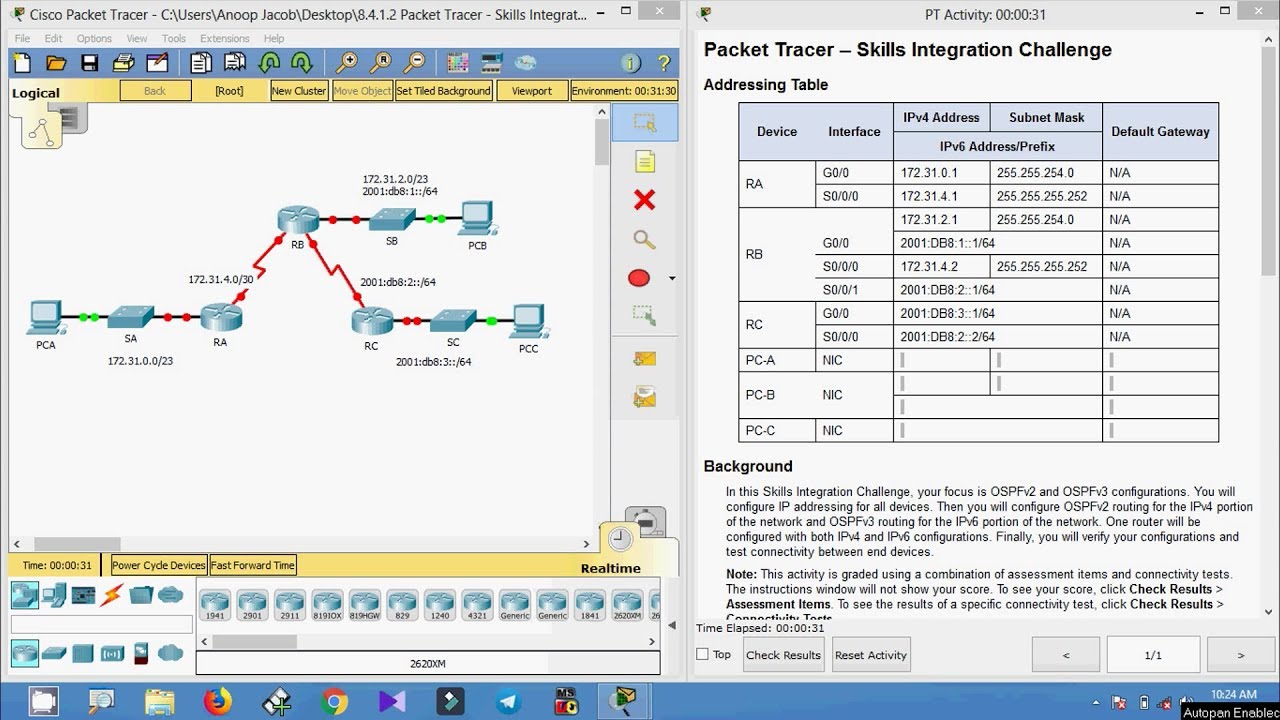 8.4 1.2 packet tracer skills integration challenge answers key